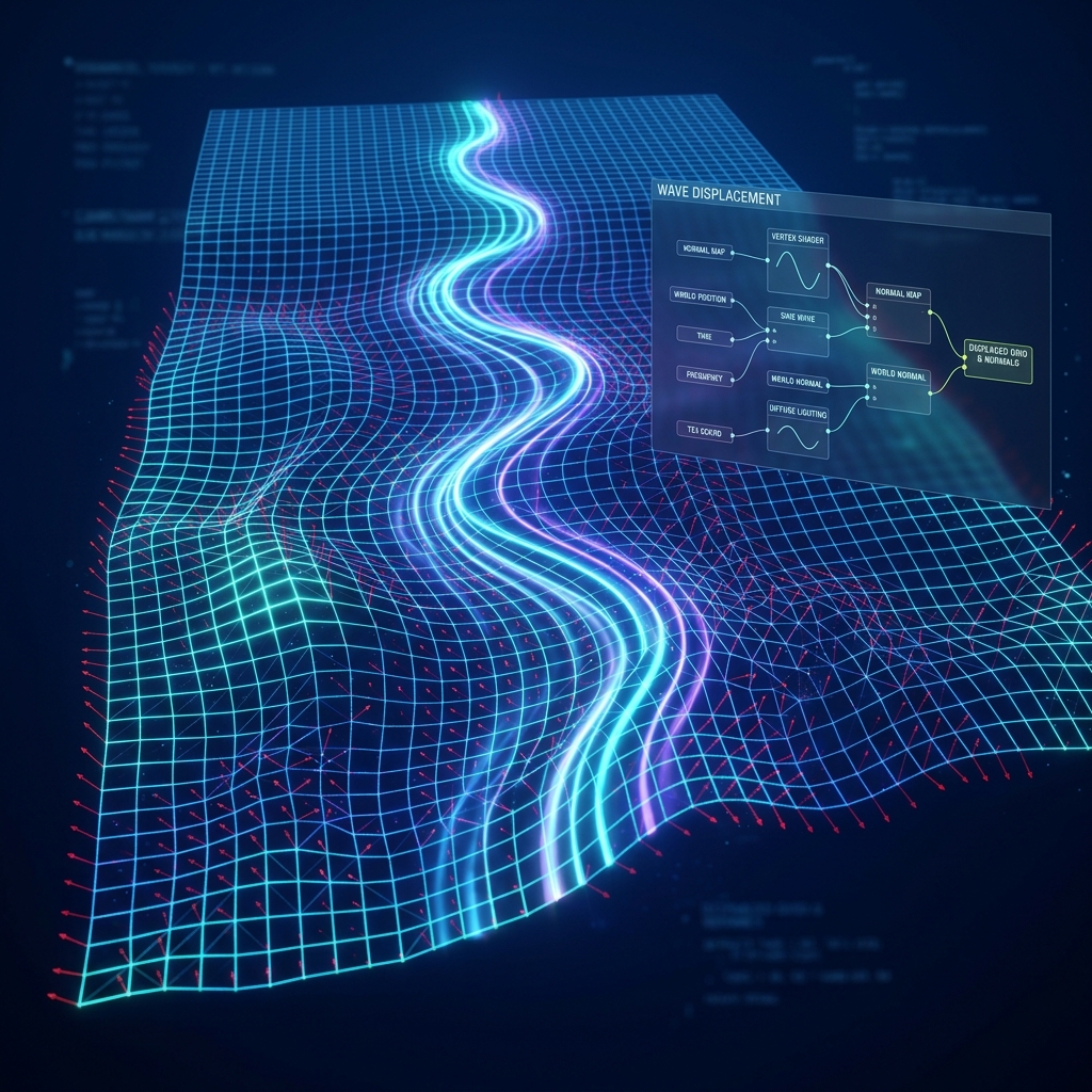 Bug where lighting becomes flat due to Vertex Displacement of Shader Graph and method to recalculate normals and tangents