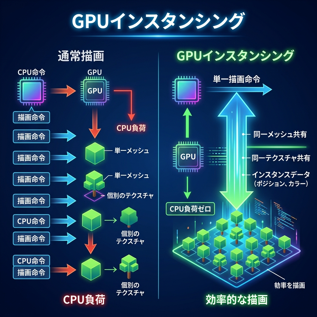 GPU Driven Rendering (GPU Driven Rendering / GPU Driven) concept infographic diagram