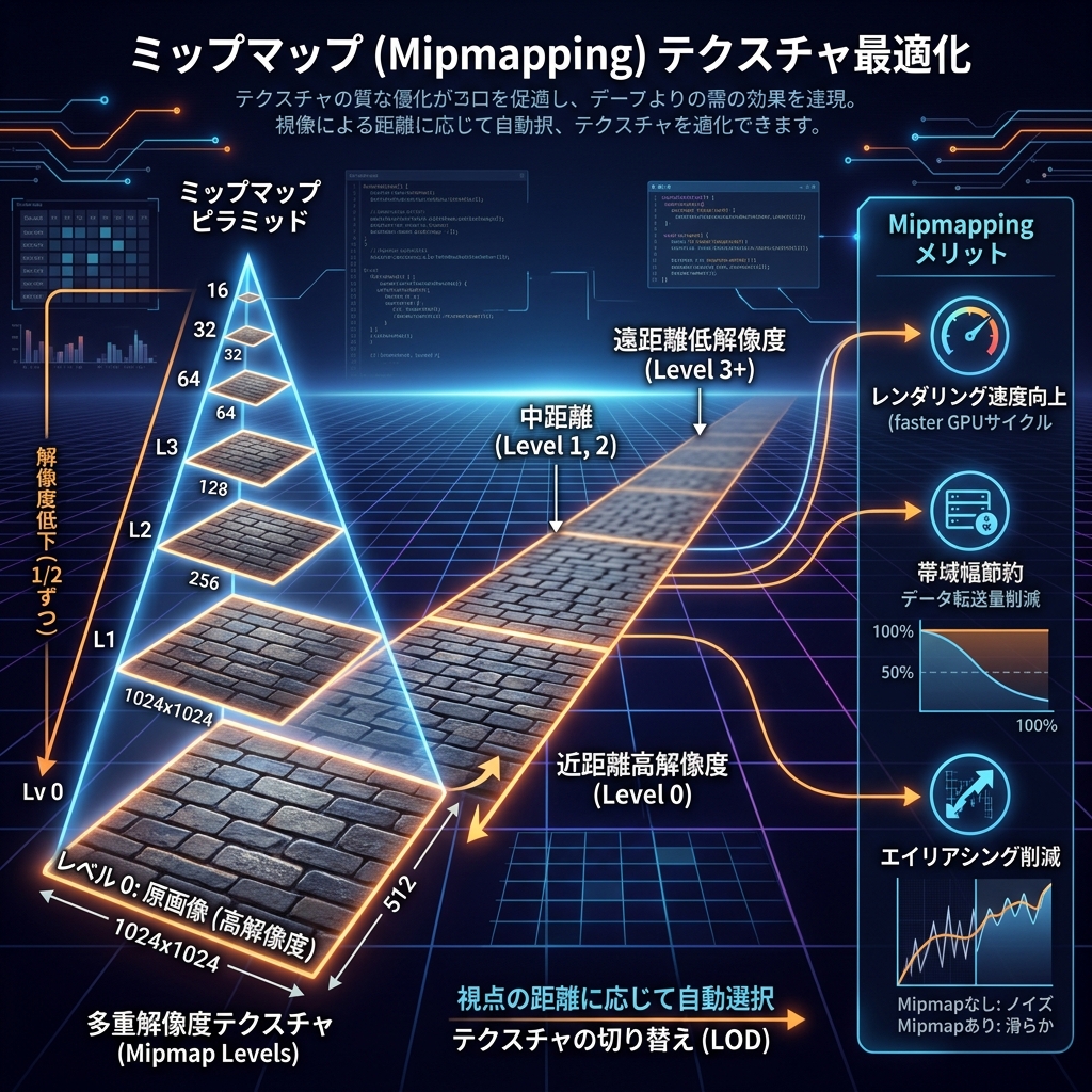 Texture Streaming concept infographic diagram